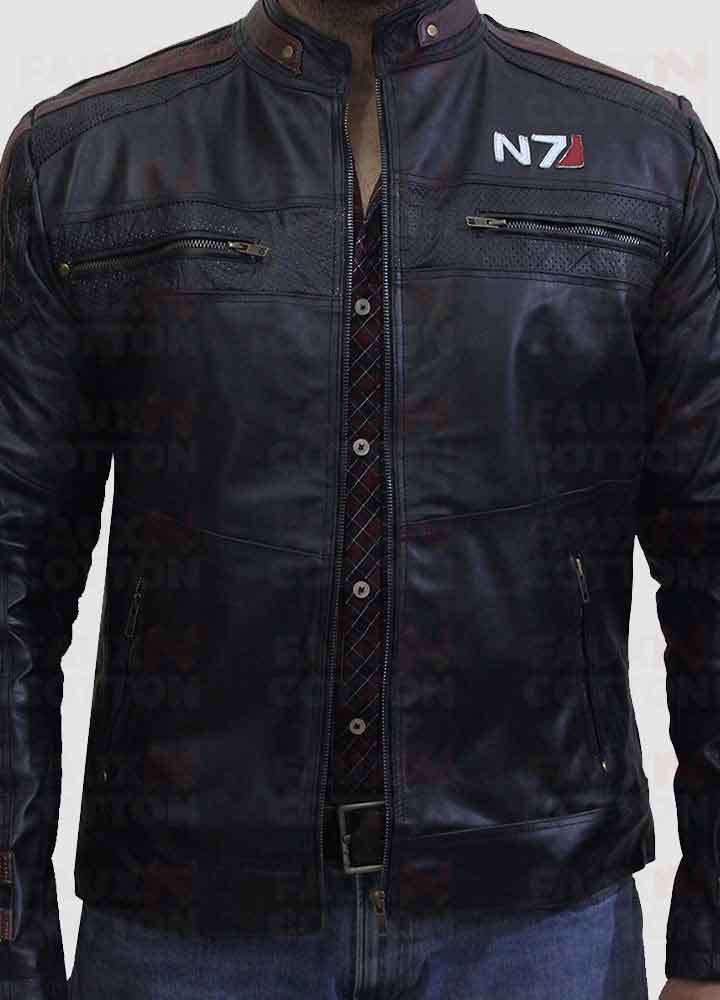 Mass Effect 4 N7 Armor Costume Leather Jacket